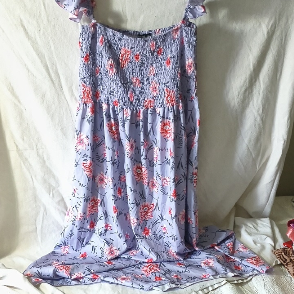 SHEIN Floral Prom Dress - Purple and Pink
